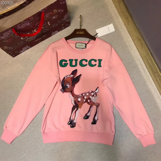 Gucci Oversize Sweatshirt with Fawn Light Pink Felted Cotton