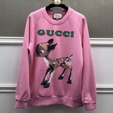 Gucci Oversize Sweatshirt with Fawn Pink Cotton