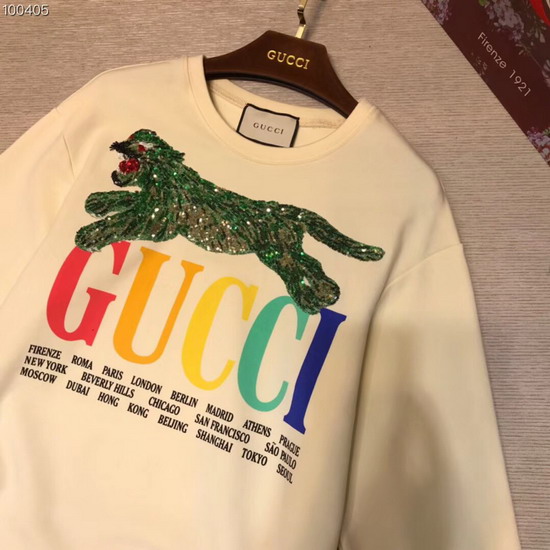 Gucci Oversize Sweatshirt with Gucci Cities and Tiger Natural Cotton