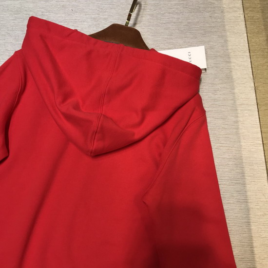 Gucci Oversize Sweatshirt with Gucci Logo and Shooting Stars Red Cotton