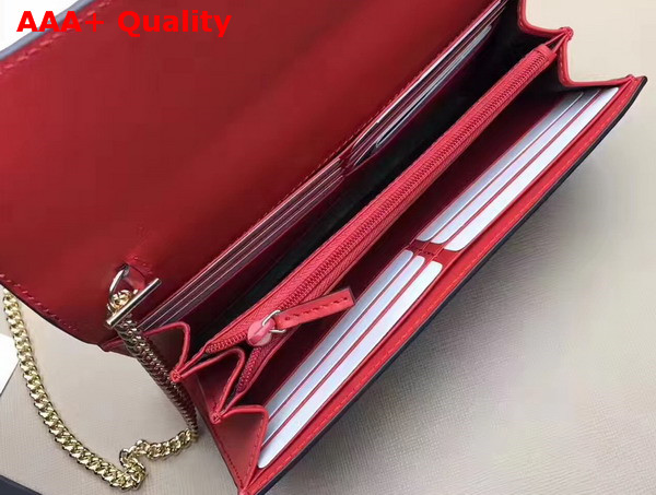 Gucci Padlock Continental Wallet in Red Gucci Signature Leather Replica