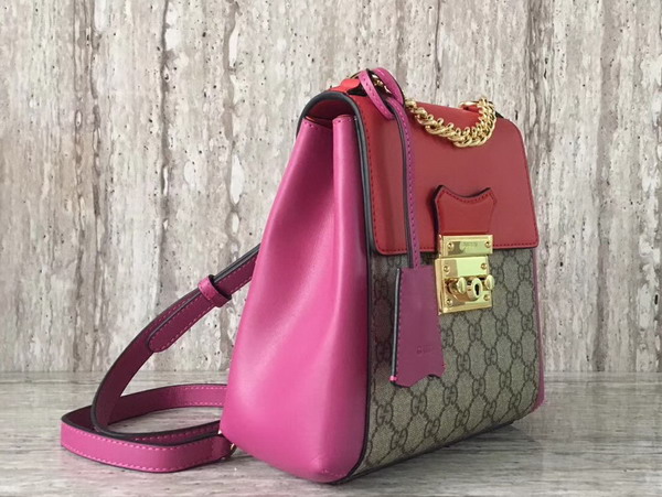 Gucci Padlock GG Supreme Backpack Pink