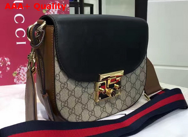 Gucci Padlock GG Supreme Shoulder Bag Black Replica