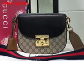 Gucci Padlock GG Supreme Shoulder Bag Black Replica