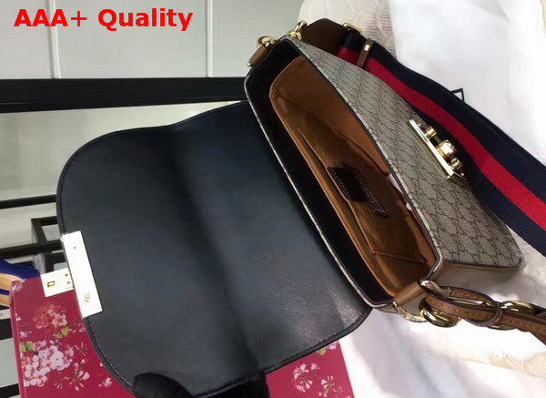 Gucci Padlock GG Supreme Shoulder Bag Black Replica