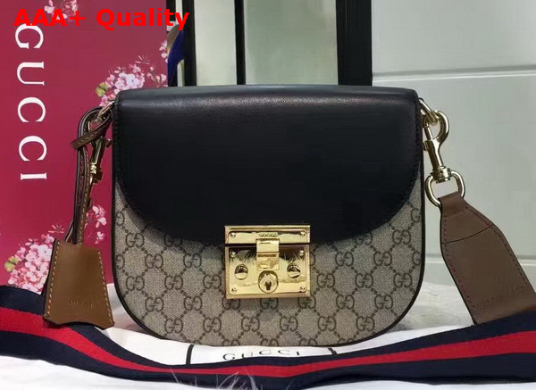 Gucci Padlock GG Supreme Shoulder Bag Black Replica