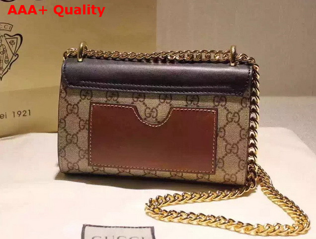 Gucci Padlock GG Supreme Shoulder Bag Brown Leather Top Replica