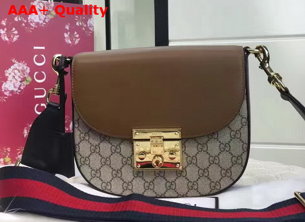 Gucci Padlock GG Supreme Shoulder Bag Brown Replica