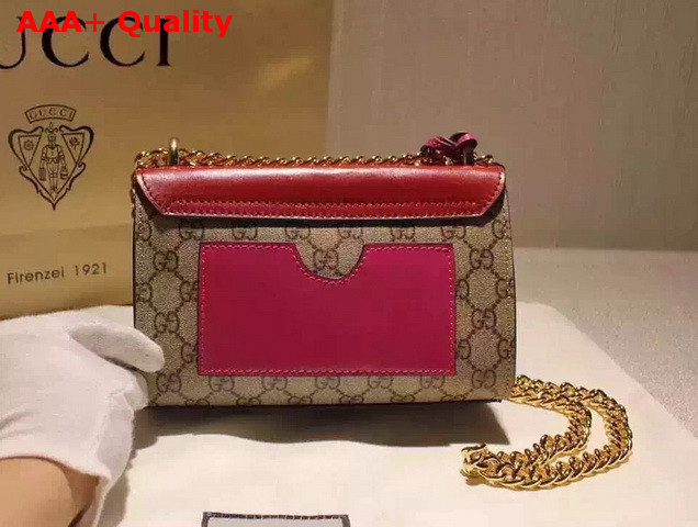 Gucci Padlock GG Supreme Shoulder Bag with Red Leather Replica