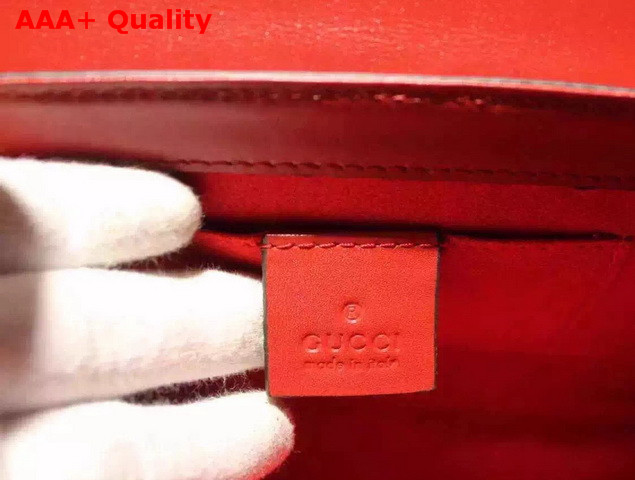 Gucci Padlock GG Supreme Shoulder Bag with Red Leather Replica