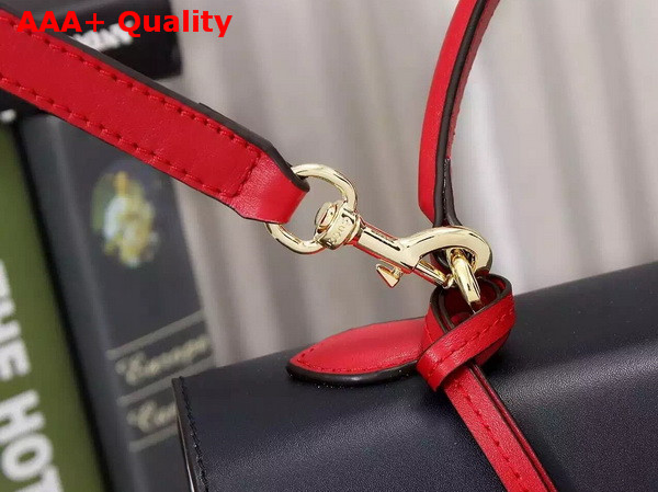 Gucci Padlock GG Supreme Top Handle Bag Blue and Red Details Replica