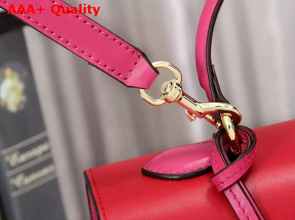 Gucci Padlock GG Supreme Top Handle Bag Red and Pink Leather Details Replica