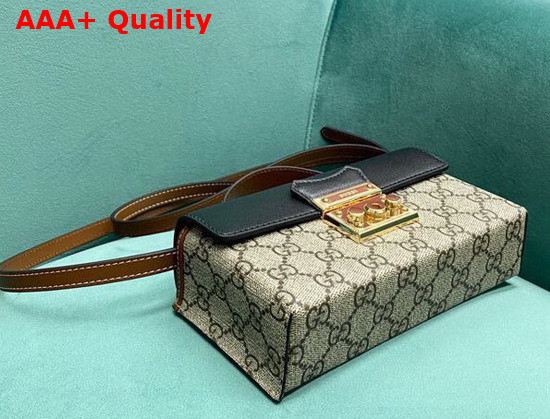 Gucci Padlock Mini Bag Beige and Ebony GG Supreme Canvas 652683 Replica