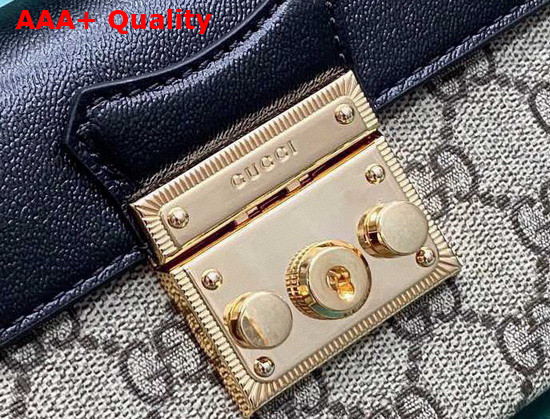 Gucci Padlock Mini Bag Beige and Ebony GG Supreme Canvas 652683 Replica