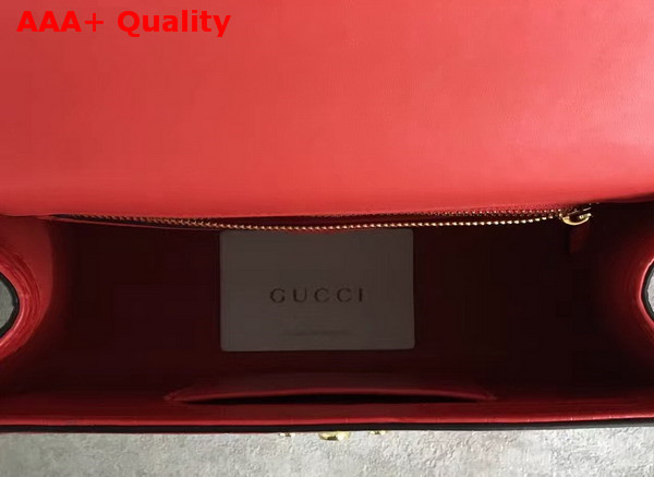 Gucci Padlock Shoulder Bag in Red Croc Embossed Leather Replica