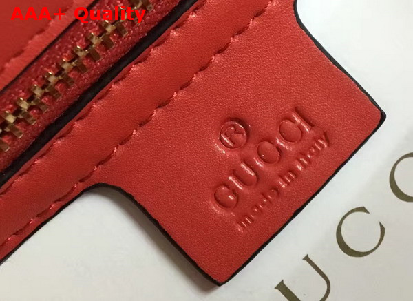 Gucci Padlock Shoulder Bag in Red Croc Embossed Leather Replica