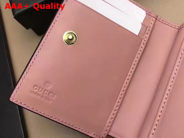 Gucci Padlock Signature Leather French Flap Wallet Pink Replica