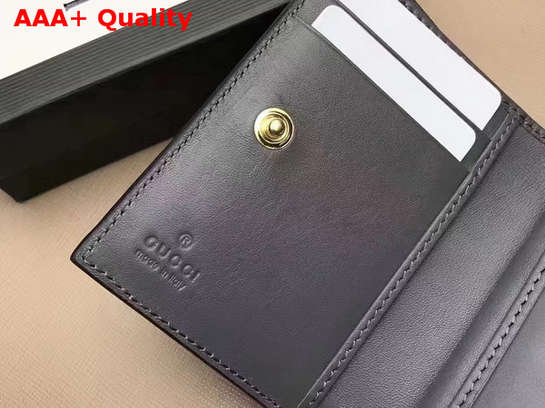 Gucci Padlock Signature Leather French Flap Wallet in Grey Replica