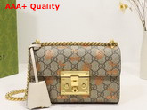 Gucci Padlock Small Berry Shoulder Bag in GG Supreme Canvas 409487 Replica