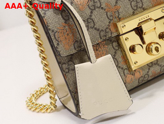 Gucci Padlock Small Berry Shoulder Bag in GG Supreme Canvas 409487 Replica