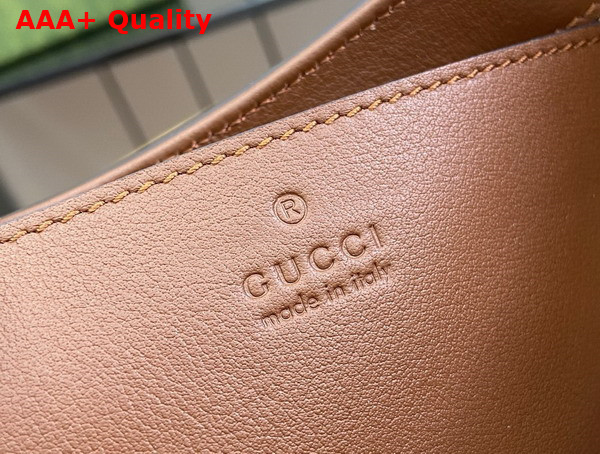 Gucci Padlock Small Shoulder Bag in Beige and Ebony GG Supreme Canvas with Brown Leather Trim 811705 Replica