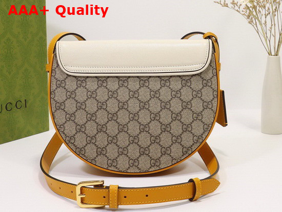 Gucci Padlock Small Shoulder Bag in GG Supreme Canvas and White Leather 644524 Replica