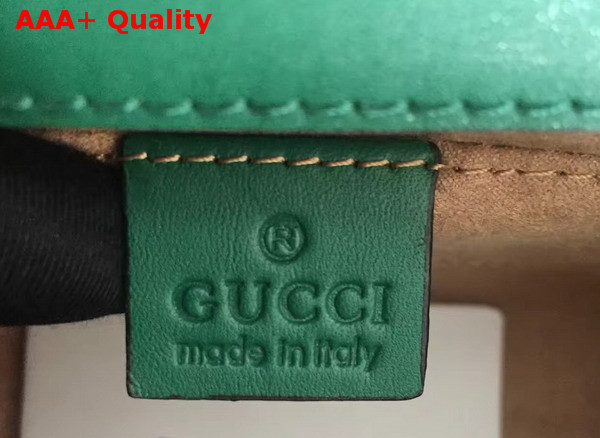 Gucci Padlock Studded Leather Shoulder Bag in Green Small Size Replica