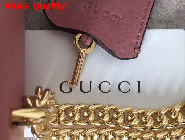 Gucci Padlock Studded Leather Shoulder Bag in Pink Small Size Replica