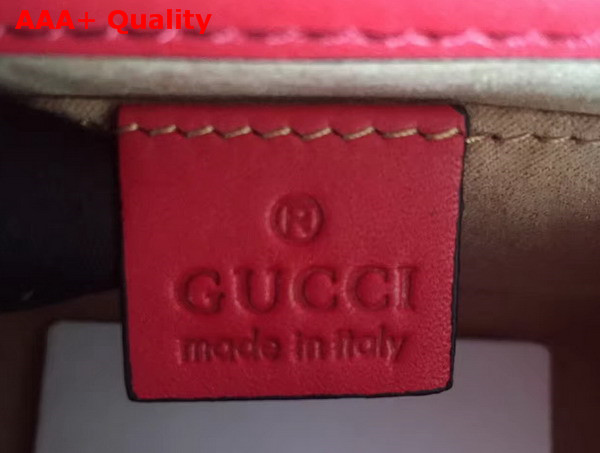 Gucci Padlock Studded Leather Shoulder Bag in Red Small Size Replica