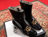 Gucci Patent Leather Ankle Boot with Double G Black Patent Leather