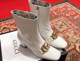 Gucci Patent Leather Ankle Boot with Double G White Patent Leather