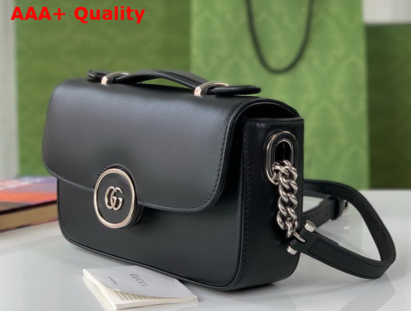 Gucci Petite GG Mini Shoulder Bag in Black Leather 739722 Replica