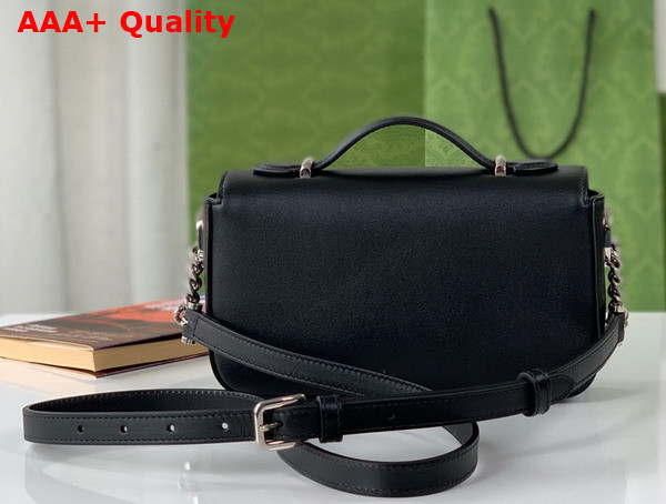 Gucci Petite GG Mini Shoulder Bag in Black Leather 739722 Replica