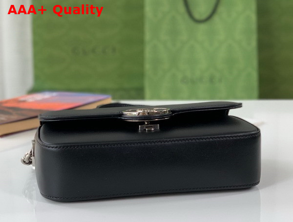 Gucci Petite GG Mini Shoulder Bag in Black Leather 739722 Replica