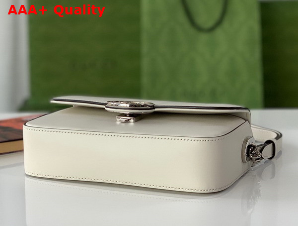 Gucci Petite GG Mini Shoulder Bag in White Leather 739722 Replica