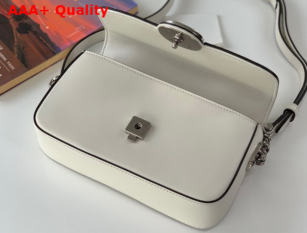 Gucci Petite GG Mini Shoulder Bag in White Leather 739722 Replica