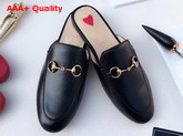 Gucci Princetown Leather Slipper in Black Replica