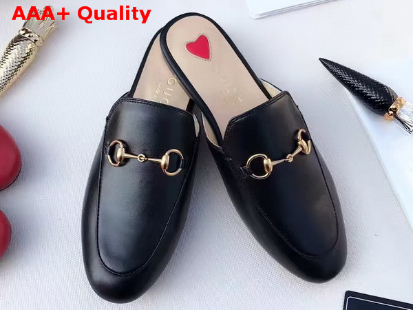 Gucci Princetown Leather Slipper in Black Replica