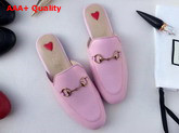 Gucci Princetown Leather Slipper in Pink Replica