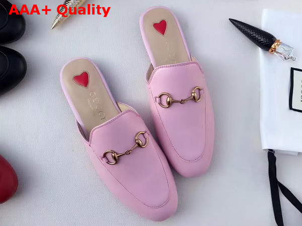 Gucci Princetown Leather Slipper in Pink Replica