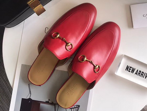 Gucci Princetown Leather slipper in Red Calfskin Leather