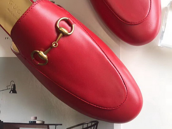 Gucci Princetown Leather slipper in Red Calfskin Leather