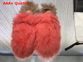 Gucci Princetown Merino Wool Slipper Orange Lamb Fur Replica