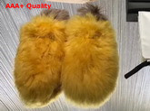 Gucci Princetown Merino Wool Slipper Yellow Lamb Fur Replica