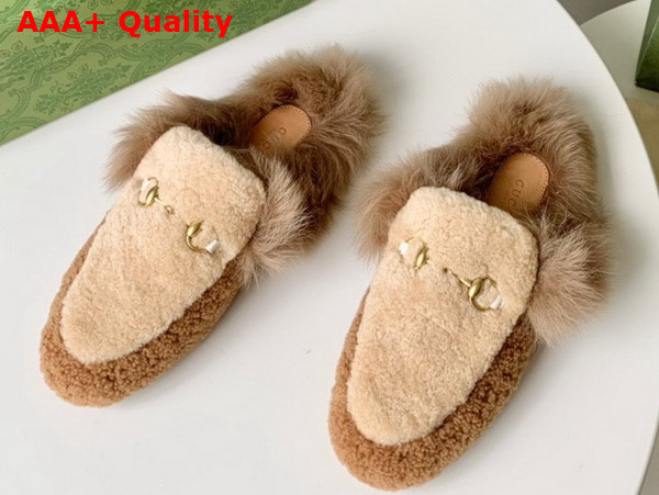 Gucci Princetown Slipper in Lamb Wool and Shearling Replica