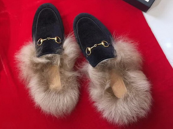 Gucci Princetown Velvet Slipper Black Velvet