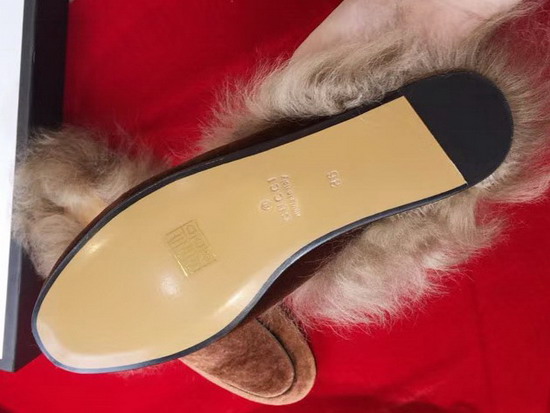 Gucci Princetown Velvet Slipper Brown Velvet