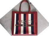 Gucci Print Large Tote Sylvie Stripe Canvas