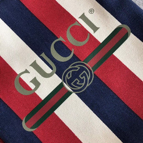 Gucci Print Medium Drawstring Backpack Sylvie Stripe Canvas