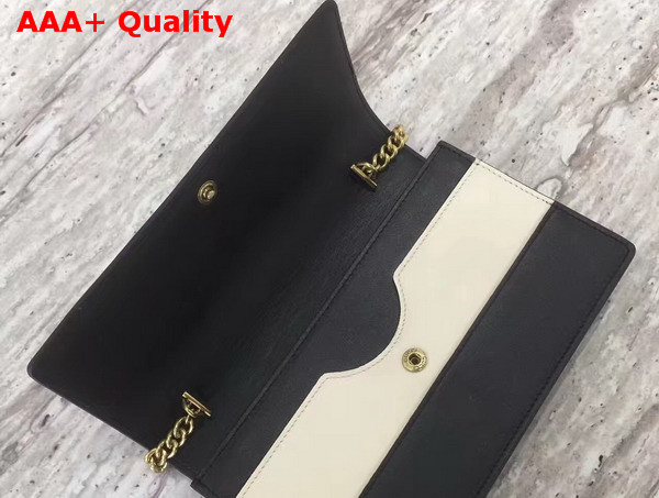 Gucci Queen Margaret Leather Mini Bag Black and White Leather Replica